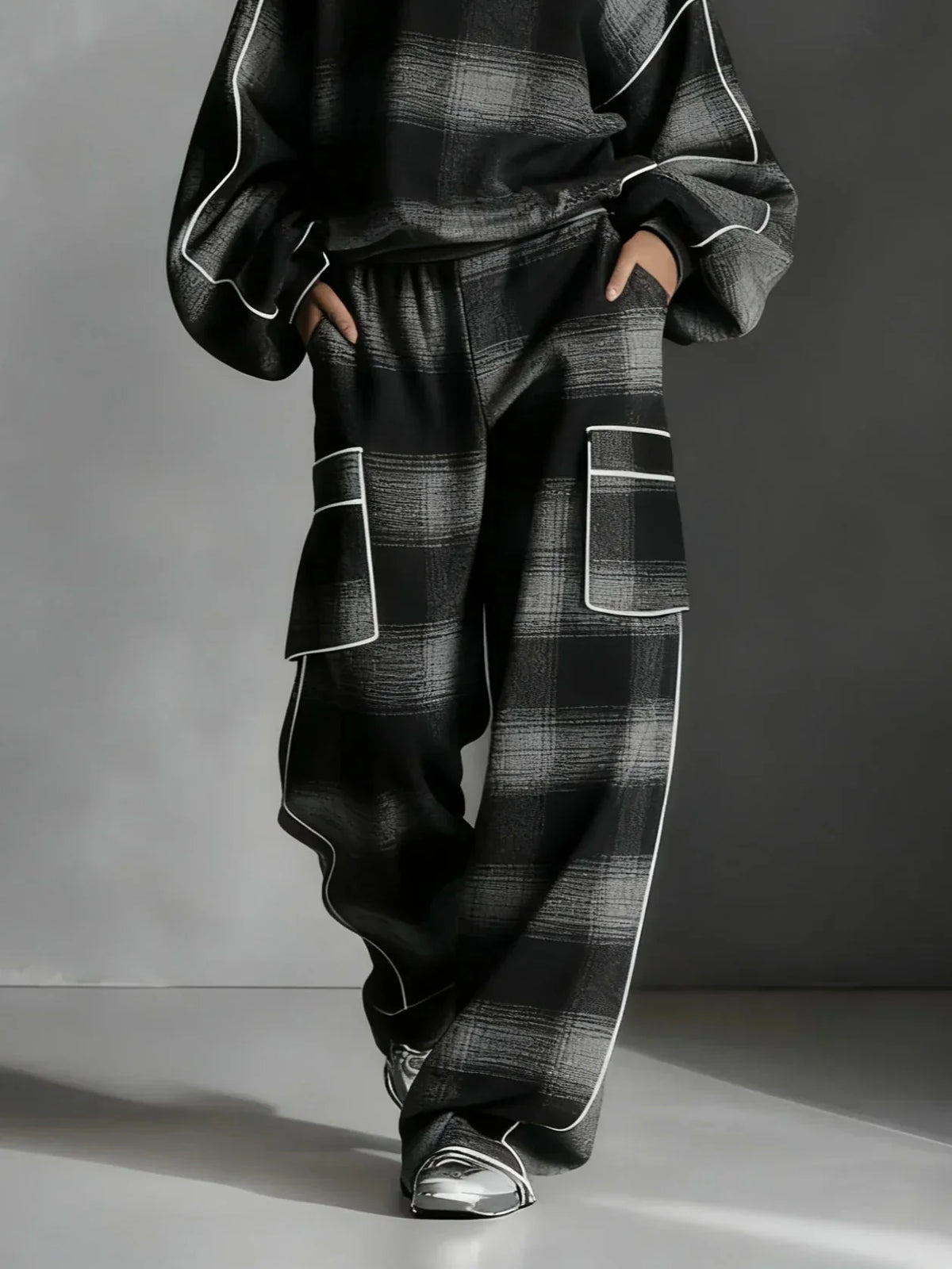 ÉLODIE™ - Urban Plaid Loungewear Set | Stilvolle Gemütlichkeit für moderne Frauen
