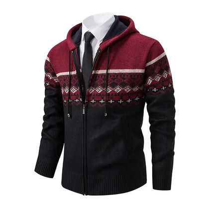 NORDIC™ | Strickjacke mit Reißverschluss & Kapuze