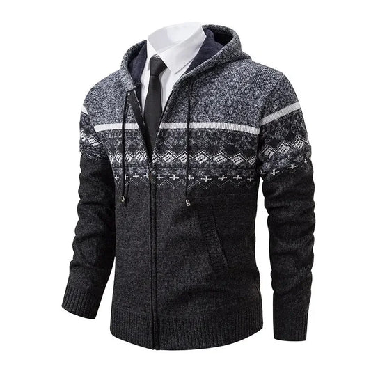 NORDIC™ | Strickjacke mit Reißverschluss & Kapuze