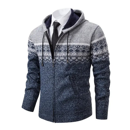 NORDIC™ | Strickjacke mit Reißverschluss & Kapuze