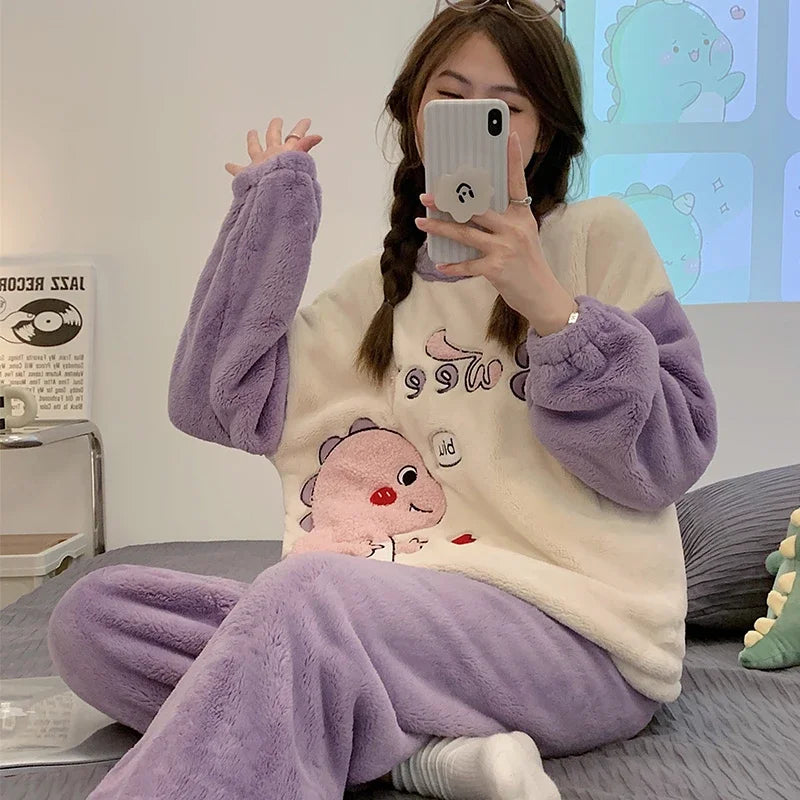 Autumn Winter New Flannel Lounge Sets