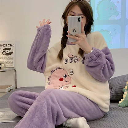 Autumn Winter New Flannel Lounge Sets