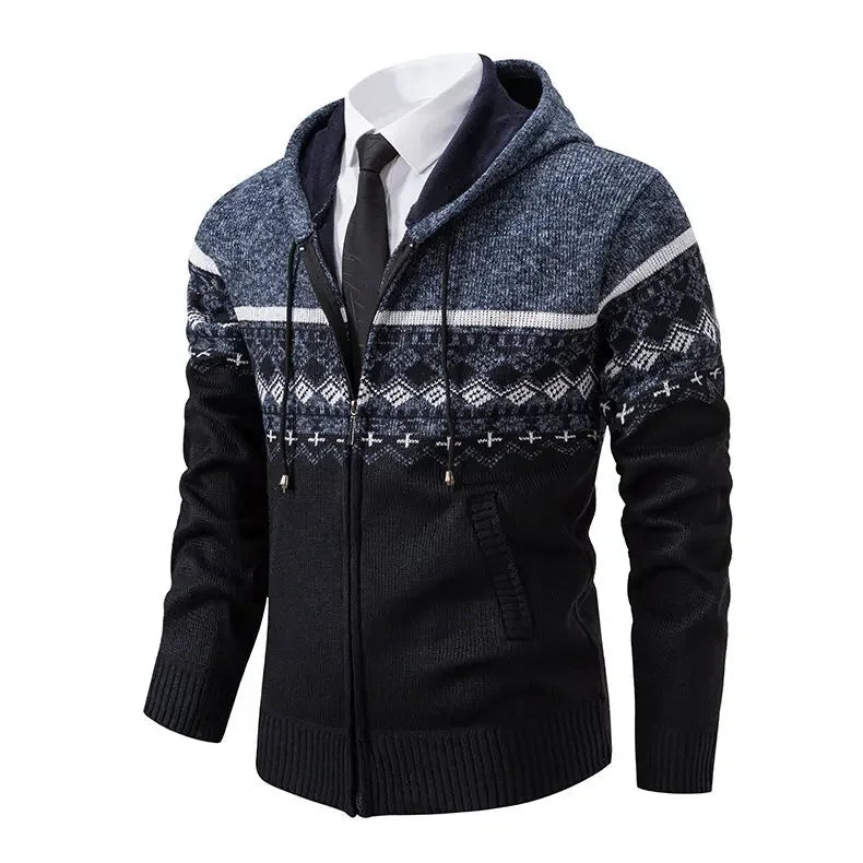 NORDIC™ | Strickjacke mit Reißverschluss & Kapuze